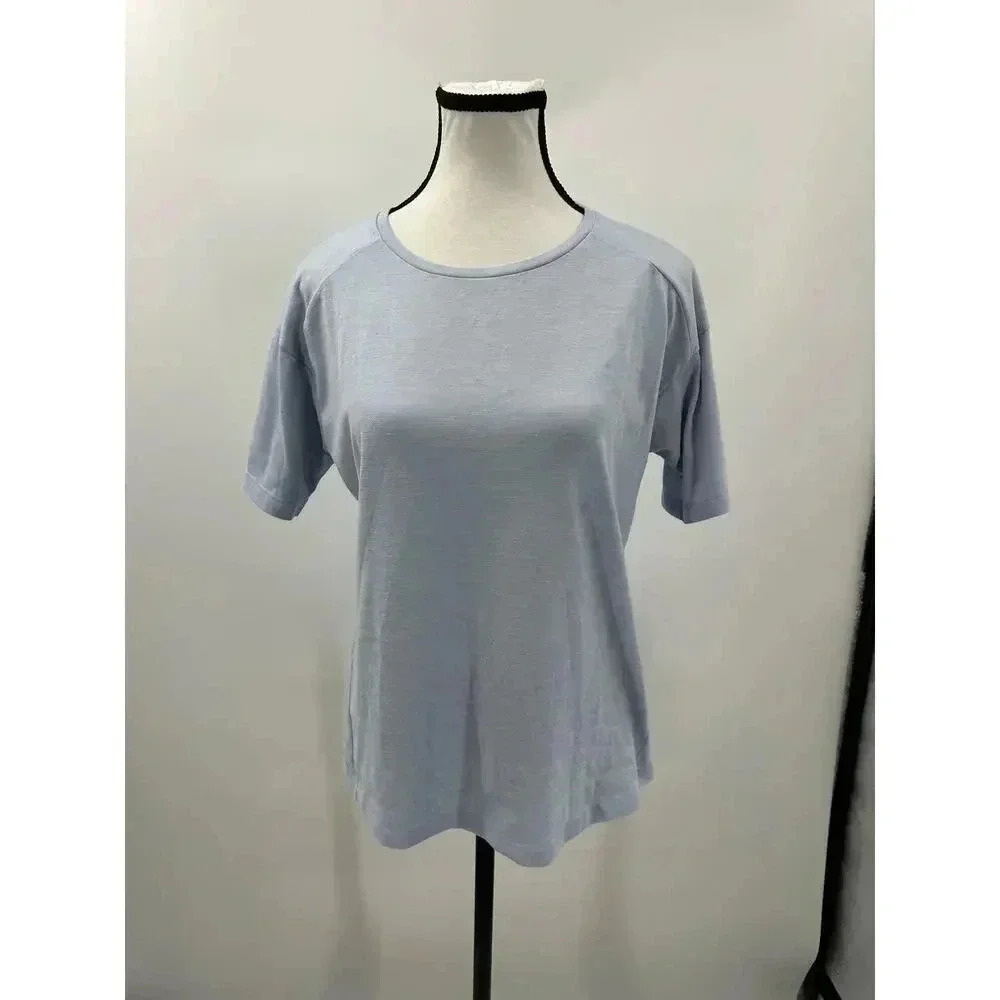 REI WOMENS MEDIUM LIGHT‎ BLUE ACTIVE WEAR ATHLETIC T-SHIRT